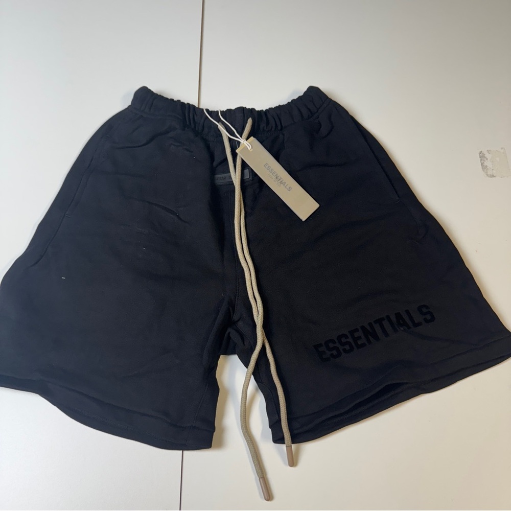 Fear of God Black Athletic Shorts with Elastic Waistband